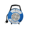 Enrollacable 10m 3x1,5mm 4 tomas Schuko con asa 12A IP20 220V GSC