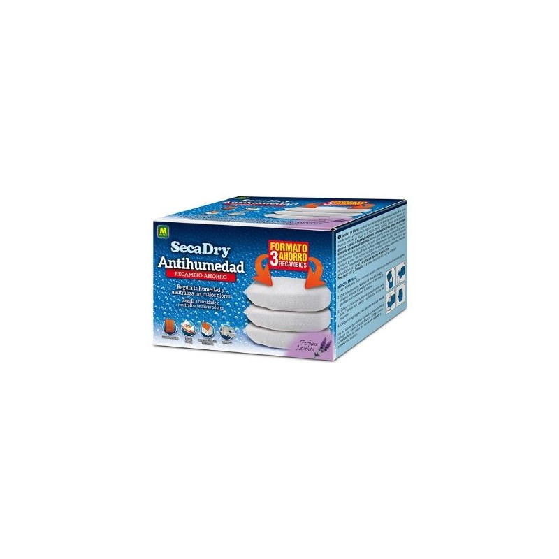 SECADRY Pack recambio antihumedad 3 unidades x 450 gr MASSÓ C1/12