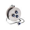 Enrollacable 50m 3x1,5mm 3 tomas Schuko TT con neopreno IP67 220V FAMATEL