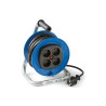 Enrollacable 15m 3x1,5mm 4 tomas Schuko con Disyuntor IP20 220V FAMATEL