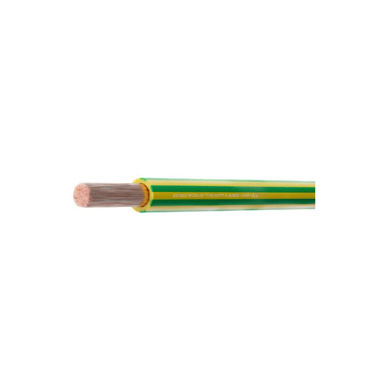 Cable unipolar flexible 1x1,5mm Verde Amarillo Rollo 200m ASCABLE