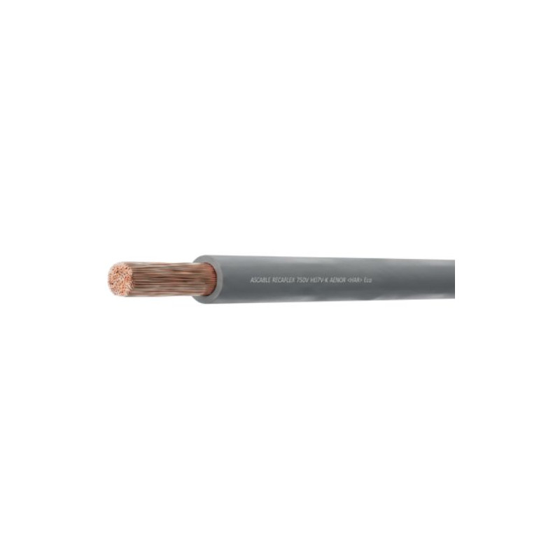 Cable unipolar flexible 1x1,5mm Gris Rollo 200m ASCABLE