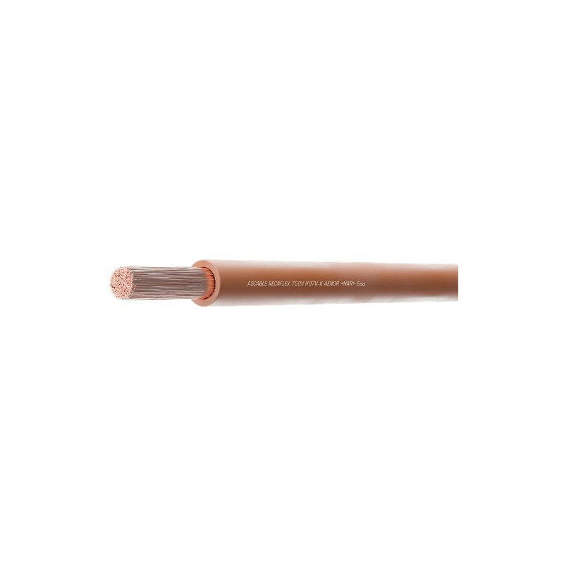 Cable unipolar flexible 1x1,5mm Marrón Rollo 200m ASCABLE
