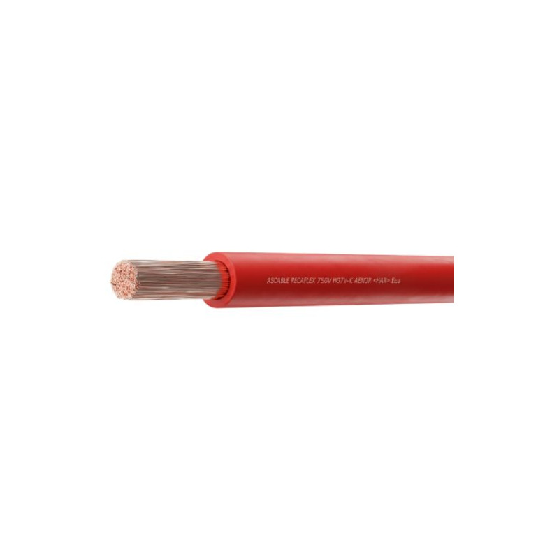 Cable unipolar flexible 1x1,5mm Rojo Rollo 200m ASCABLE
