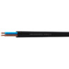 Cable manguera redonda FLEXIBLE 2x1mm Negro PVC Rollo 100m ASCABLE
