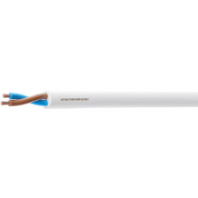 Cable manguera redonda FLEXIBLE 2x1mm Blanco PVC Rollo 100m ASCABLE