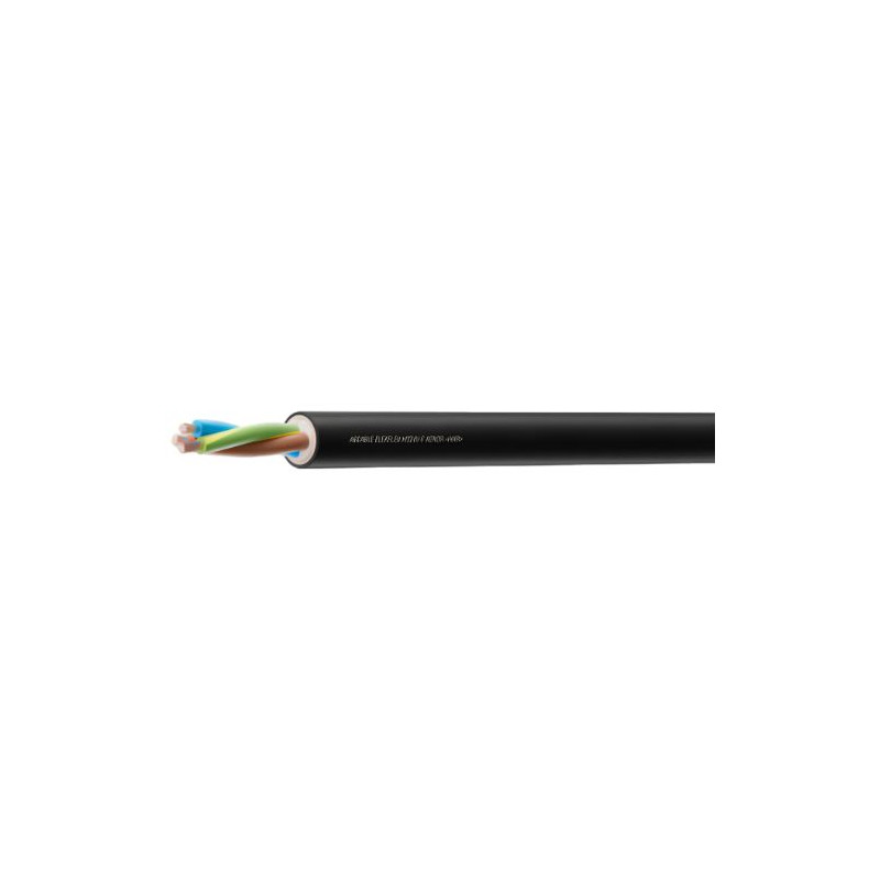 Cable manguera redonda FLEXIBLE 3x1mm Negro PVC Rollo 100m ASCABLE
