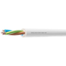 Cable manguera redonda FLEXIBLE 3x2,5mm Blanco PVC Rollo 100m ASCABLE