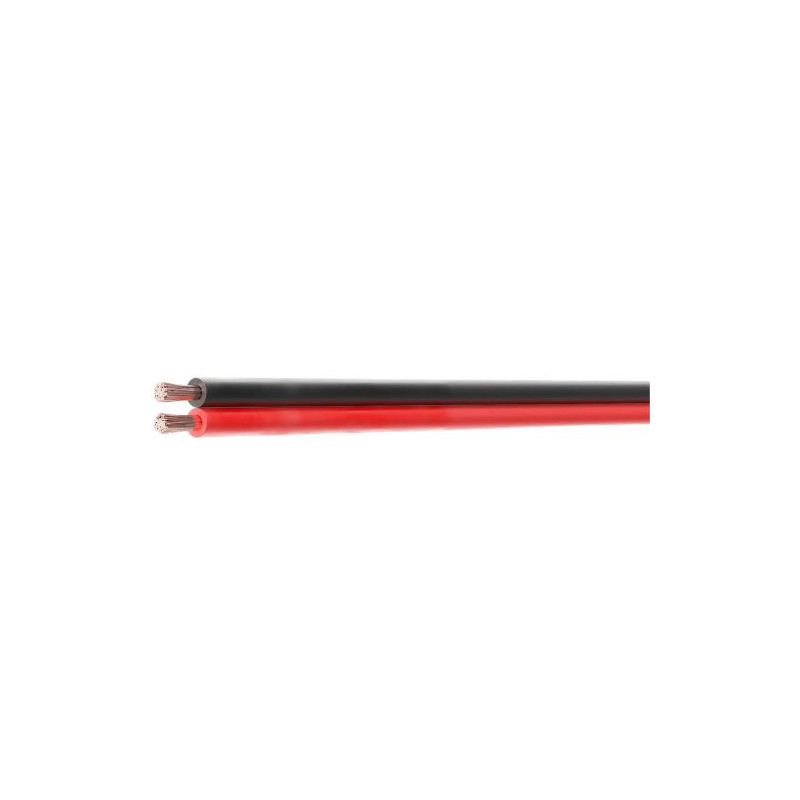 Cable paralelo rojo negro audio 2x1mm Rollo 100m ASCABLE