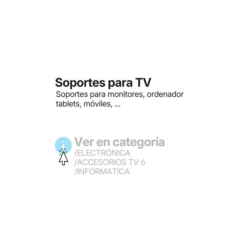Soportes para TV y monitores, consutar en la categoría ELECTRÓNICA
