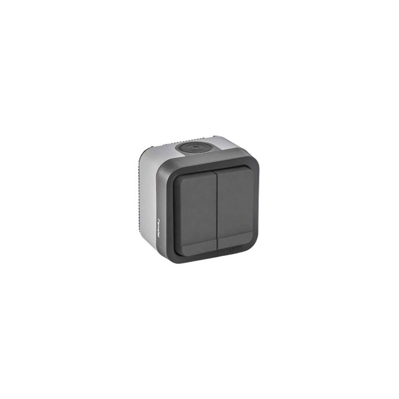 Mecanismo superficie estanco Serie AQUARIS Conmutador Doble 10A-220V IP55 FAMATEL