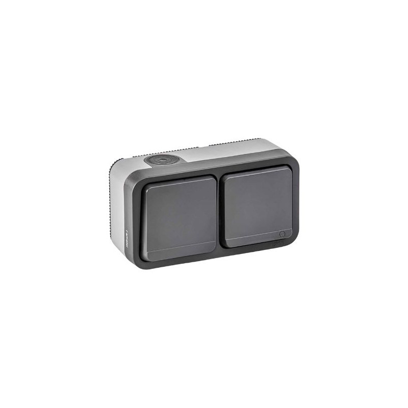 Mecanismo superficie estanco Serie AQUARIS Conmutador + Base Horizontal 16A-220V IP55 FAMATEL