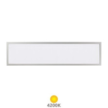 Panel LED Rectangular 40w 4200K 4000Lm EMPOTRABLE Marco Níquel 120x30cm Luena GSC