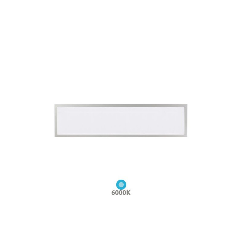 Panel LED Rectangular 40w 6000K 4000Lm EMPOTRABLE Marco Níquel 120x30cm Luena GSC