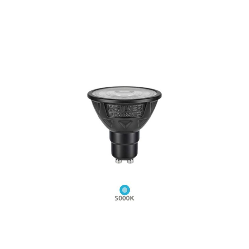 Bombilla Dicroica LED GU10 4,5w 5000K 450Lm 220V CRi97 NITRA SILVER