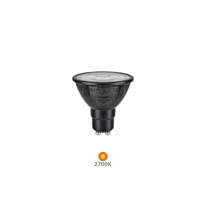 Bombilla Dicroica LED GU10 6,5w 2700K 900Lm 220V CRi97 NITRA SILVER