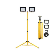 Proyector Doble con trípode LED 2x30w 6500K Amarillo CARCASA NEGRA IP65 GSC C1/4