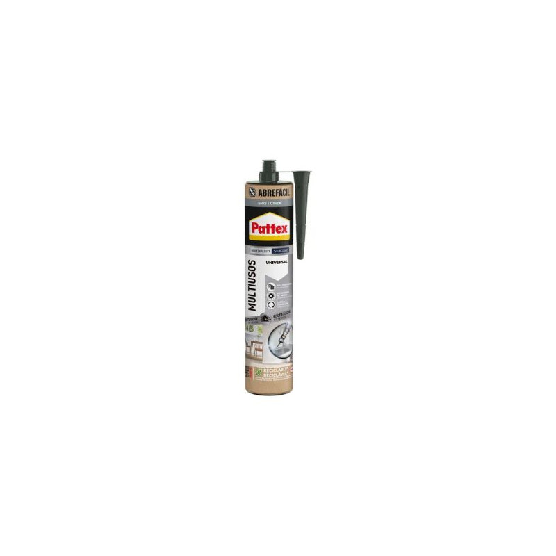 Pattex Silicona Multiusos Gris NUEVA Generación Cartucho 280 ml