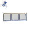 Embellecedor Serie GAMMA 3 modulos Plata mate GSC C14/140