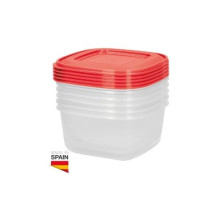 Pack de 5 táperes herméticos de plástico 0.6L GSC