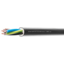 Cable manguera redonda FLEXIBLE 5x2,5mm Negro PVC Rollo 100m ASCABLE