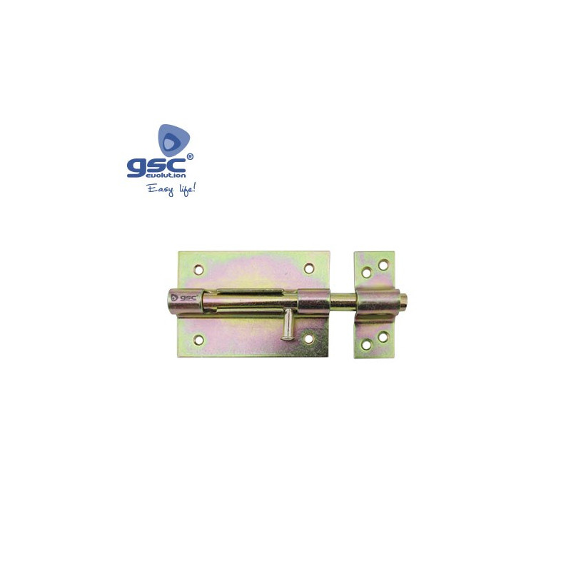 Pasador cerrojo con orificio para Candado 106mm ancho x 70mm alto bricomatado GSC C10/60