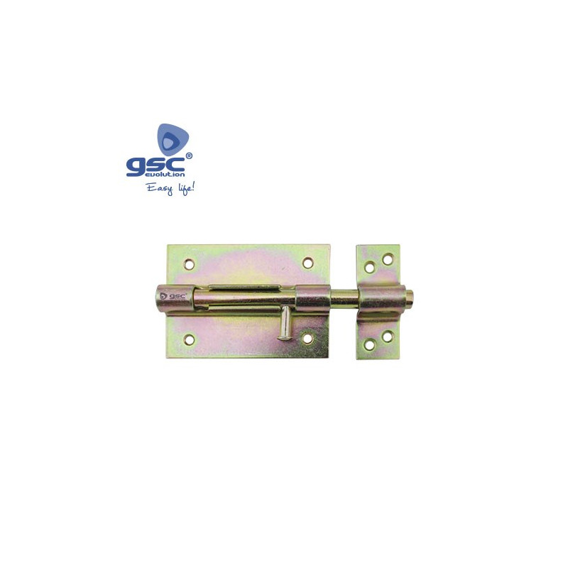 Pasador cerrojo con orificio para Candado 128mm ancho x 70mm alto bricomatado GSC C10/60