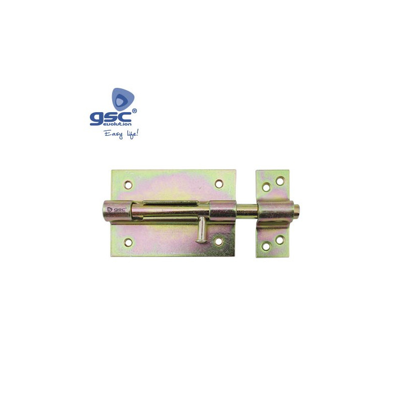Pasador cerrojo con orificio para Candado 149mm ancho x 70mm alto bricomatado GSC C10/40