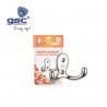 Gancho colgador doble Zamack brillo GSC C50/500