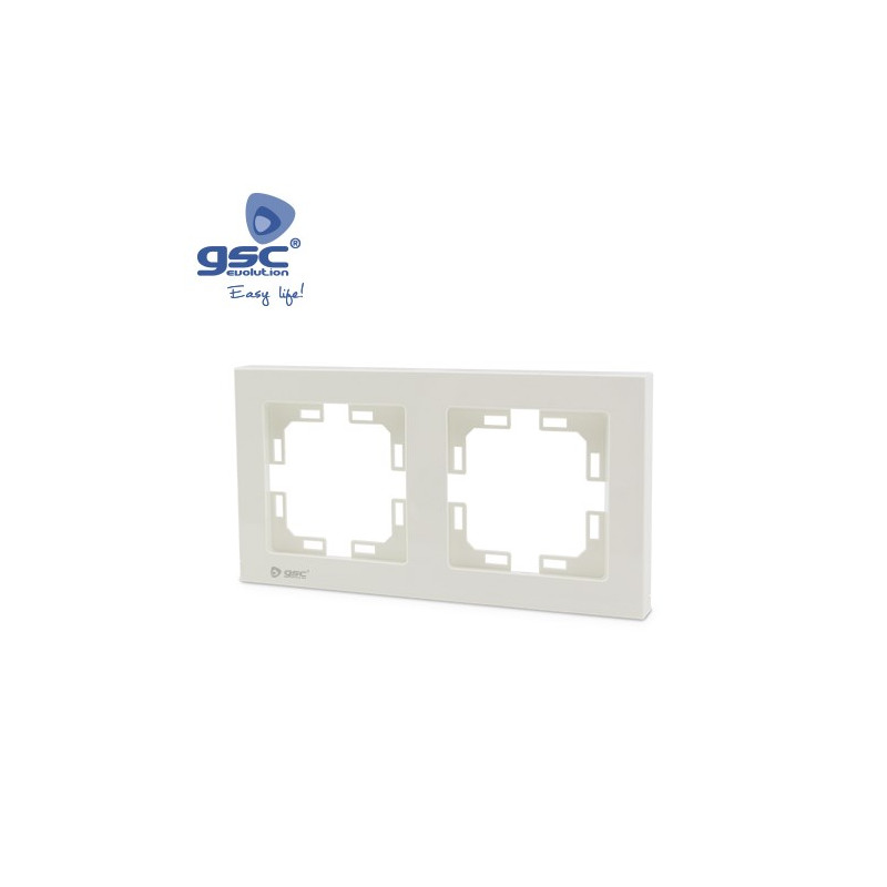 Embellecedor Serie GAMMA 2 modulos Recto Blanco GSC C22/220