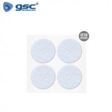 Fieltro adhesivos redondo Diámetro 38mm - Blanco Pack 4 Fieltros GSC /100