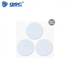 Fieltro adhesivos redondo Diámetro 42mm - Blanco Pack 3 Fieltros GSC C1/100