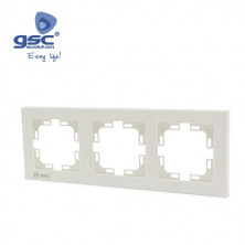 Embellecedor Serie GAMMA 3 modulos Recto Blanco GSC C14/140