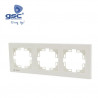 Embellecedor Serie GAMMA 3 modulos Recto Blanco GSC C14/140