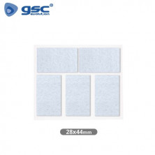 Fieltro adhesivos cuadrado 28x44mm - Blanco Pack 5 Fieltros GSC /100