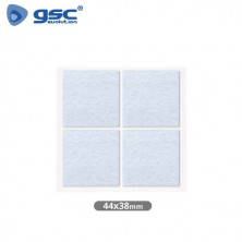 Fieltro adhesivos cuadrado 44x38mm - Blanco Pack 4 Fieltros GSC C1/100