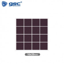 Fieltro adhesivos cuadrado 16x20mm - Marrón Pack 16 Fieltros GSC C1/100