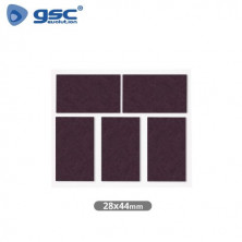 Fieltro adhesivos cuadrado 28x44mm - Marrón Pack 5 Fieltros GSC C1/100