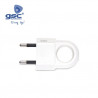 Clavija 10A 220V Blanco Bipolar Agarre Ergonómico Policarbonato Diámetro 4,0mm Retractilado GSC C50/
