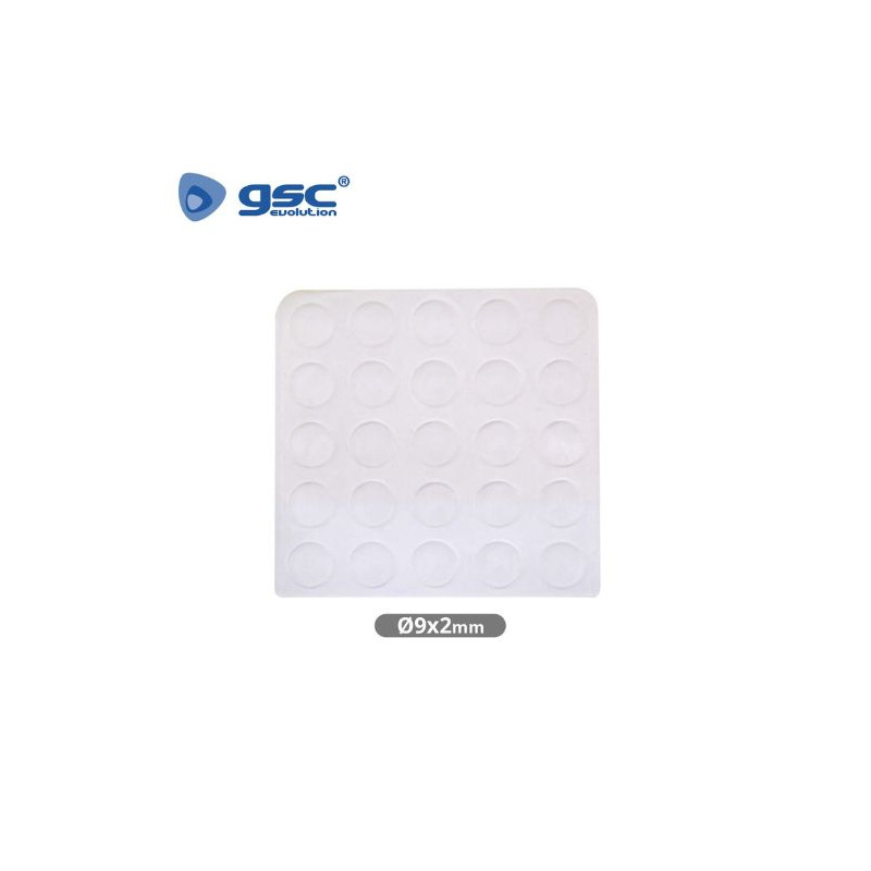 Gotas protectoras adhesivas Diámetro 9x2mm Pack 25 gotas GSC C1/100