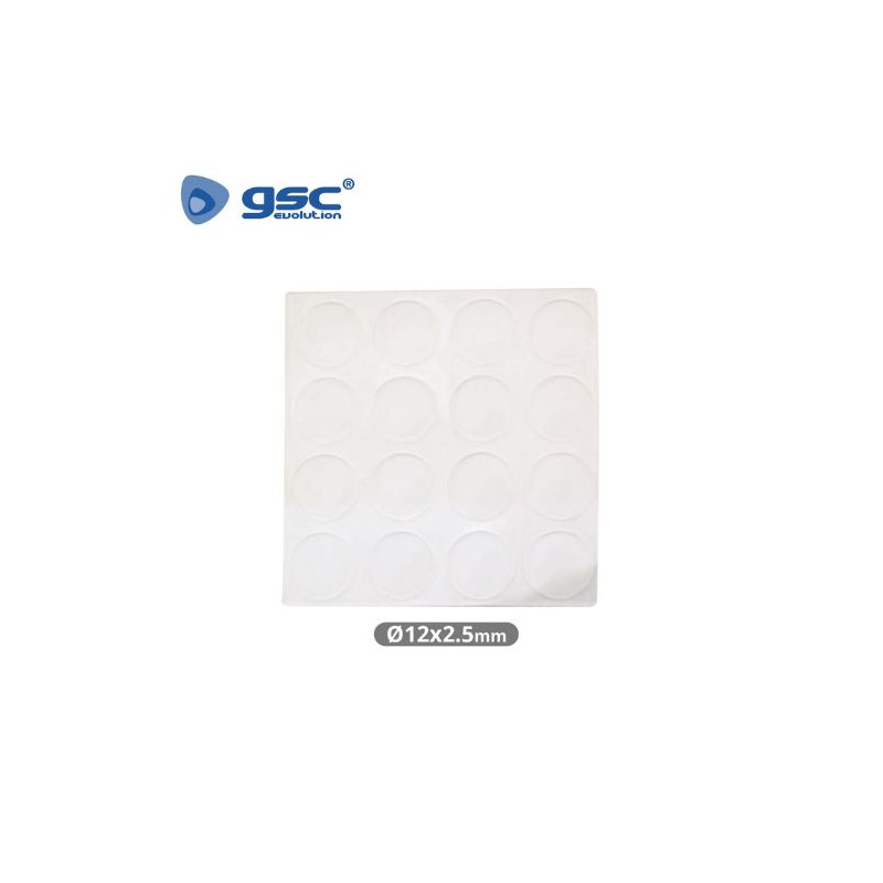 Gotas protectoras adhesivas Diámetro 12x2,5mm Pack 16 gotas GSC C1/100