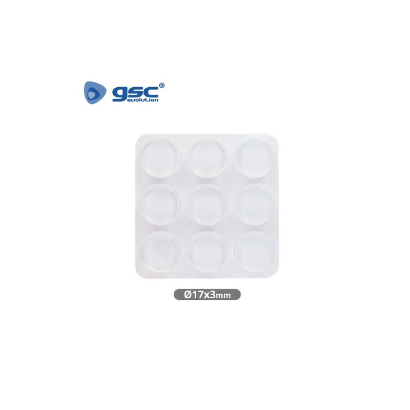 Gotas protectoras adhesivas Diámetro 17x3mm Pack 9 gotas GSC C1/100