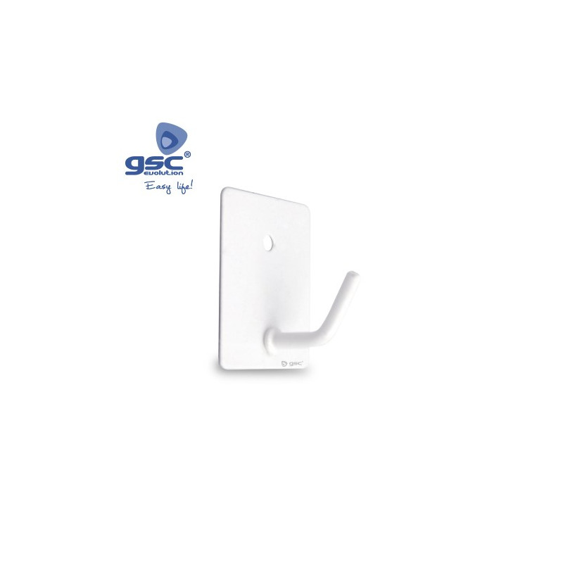 Perchas blancas adhesivas 26x43 Set 3 unidades GSC C1/100