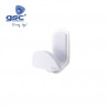 Percha medialuna acero pomo ABS - Blanco lacado 45x84 GSC C1/100