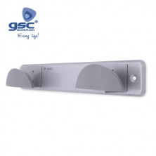 Percha medialuna doble acero pomo ABS - Cromado mate 280x50 GSC
