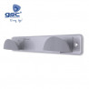 Percha medialuna doble acero pomo ABS - Cromado mate 280x50 GSC