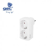 Adaptador Doble en línea TT 16A-220V GSC C10/100