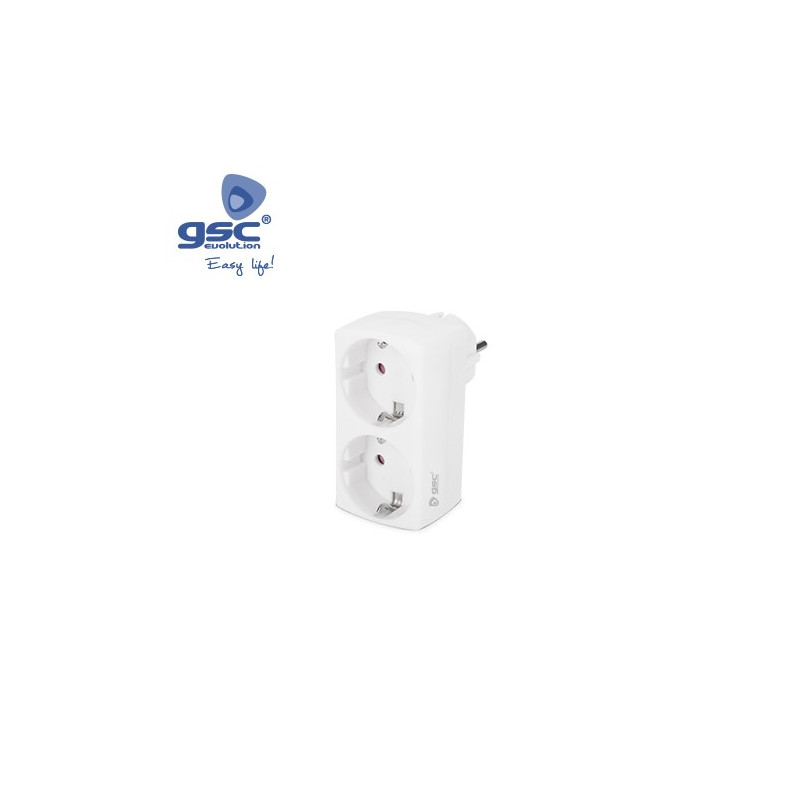 Adaptador Doble en línea TT 16A-220V GSC C10/100