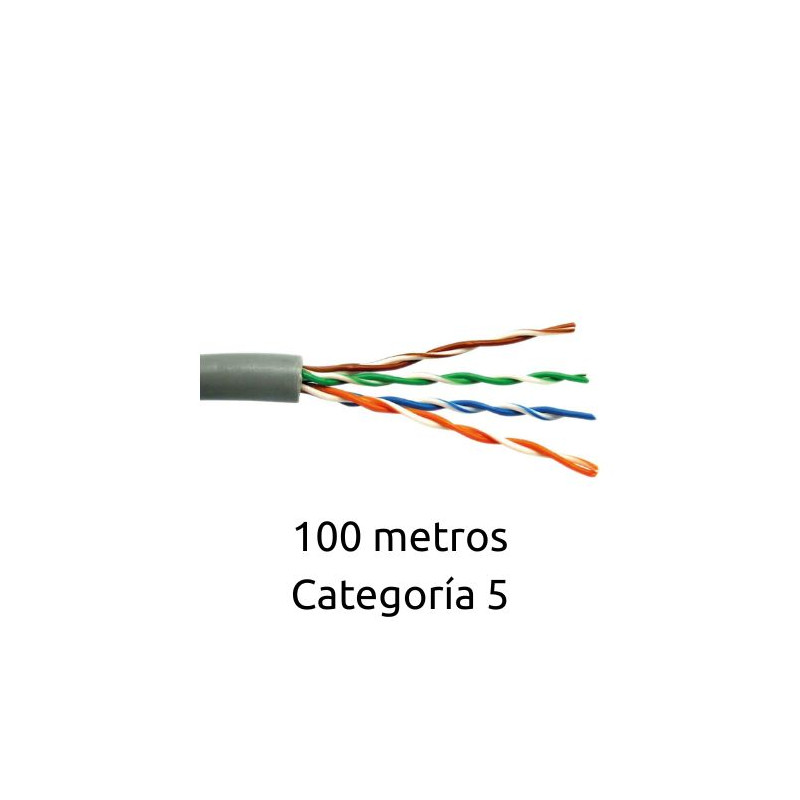 Cable Ethernet UTP rígido libre de halogenos 100 metros Cat. 5 GSC