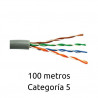 Cable Ethernet UTP rígido libre de halogenos 100 metros Cat. 5 GSC